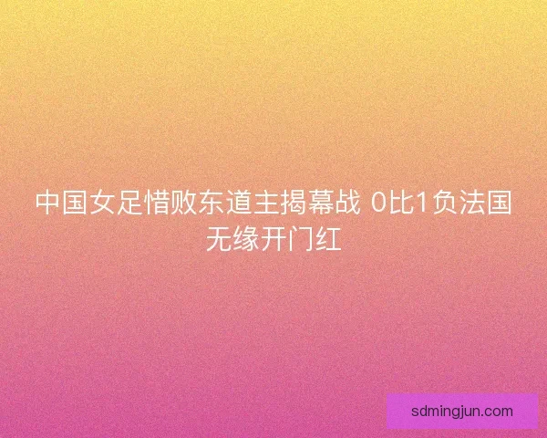 中国女足惜败东道主揭幕战 0比1负法国无缘开门红