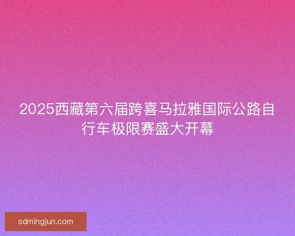 2025西藏第六届跨喜马拉雅国际公路自行车极限赛盛大开幕