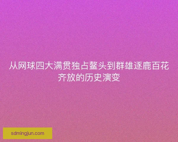 从网球四大满贯独占鳌头到群雄逐鹿百花齐放的历史演变